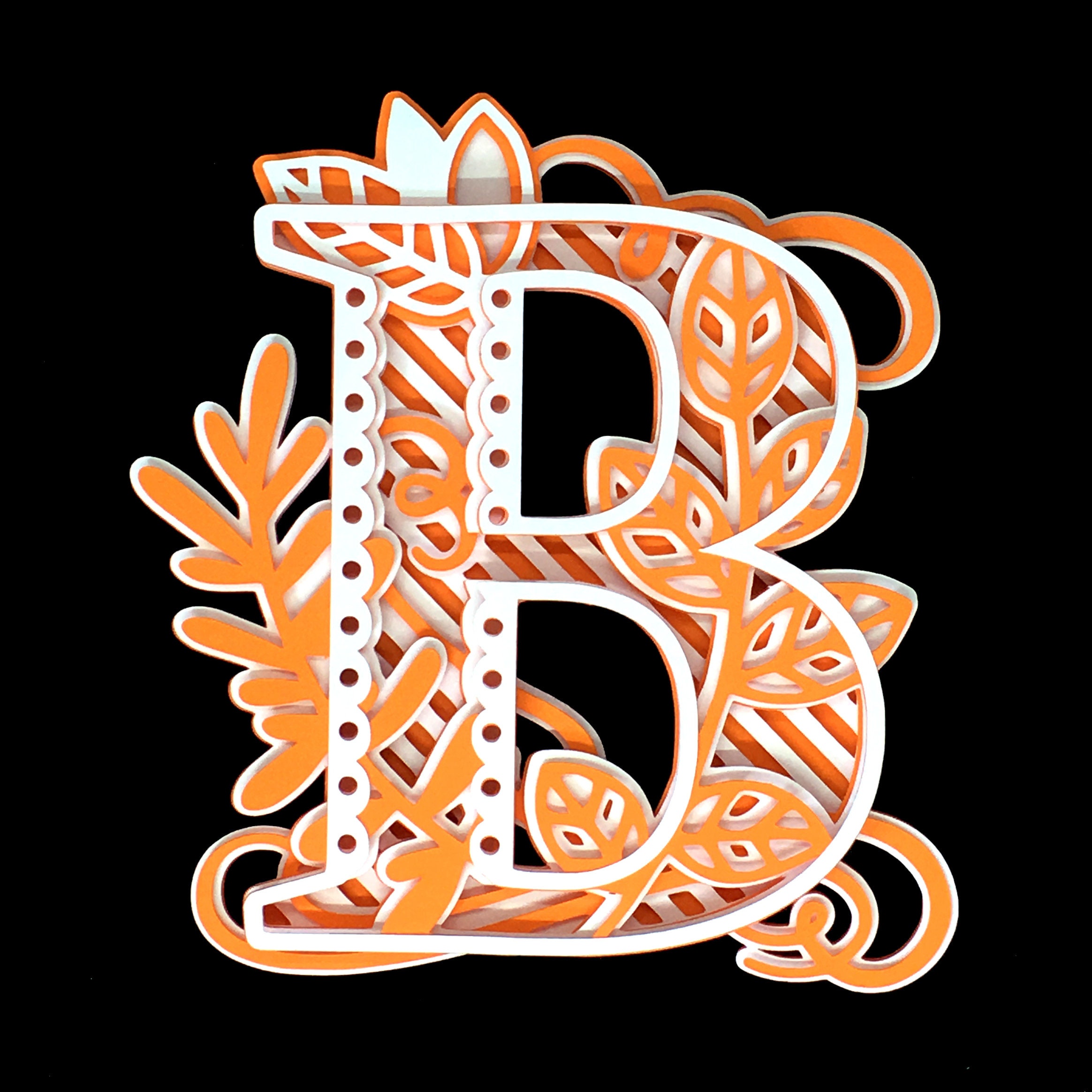 Download Letter B 3d Alphabet Svg For Cricut 3d Svg Letters B Monogram Etsy
