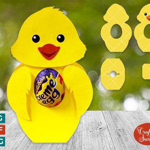 Portauovo pulcino SVG / Portauovo di cioccolato pulcino di Pasqua