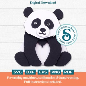 Panda SVG | Layered Cute Animal Cut Files
