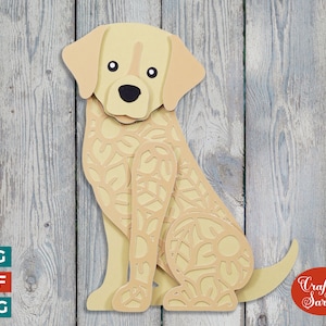 Labrador SVG | 3D Layered Labrador Cutting File