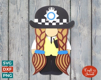 Gnomo de policía SVG / Gnomo de policía del Reino Unido en capas
