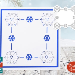 Weihnachtsschneeflocken Karte | "Cut & Fold" Gruß-Karte 29