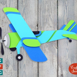 Aile marche avion SVG | Avion 3D SVG pour fichier de coupe de papier cartonné
