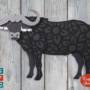 Cape Buffalo SVG | Layered Cape Buffalo Cutting File