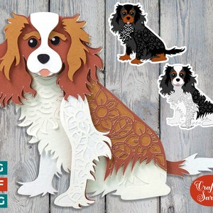 Cavalier King Charles Spaniel SVG | Lime à découper pour épagneul King Charles