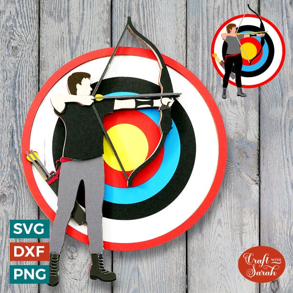 Archery SVG | Male & Female Archer Bow and Arrow Cut Files