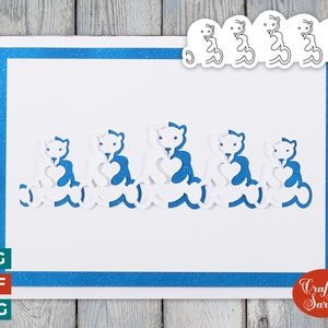 Polar Bears Cut Tuck Card SVG | Cut & Tuck Greetings Card 21