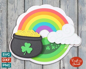 Pot of Gold SVG | 3D Layered St Patrick's Day Cutting File