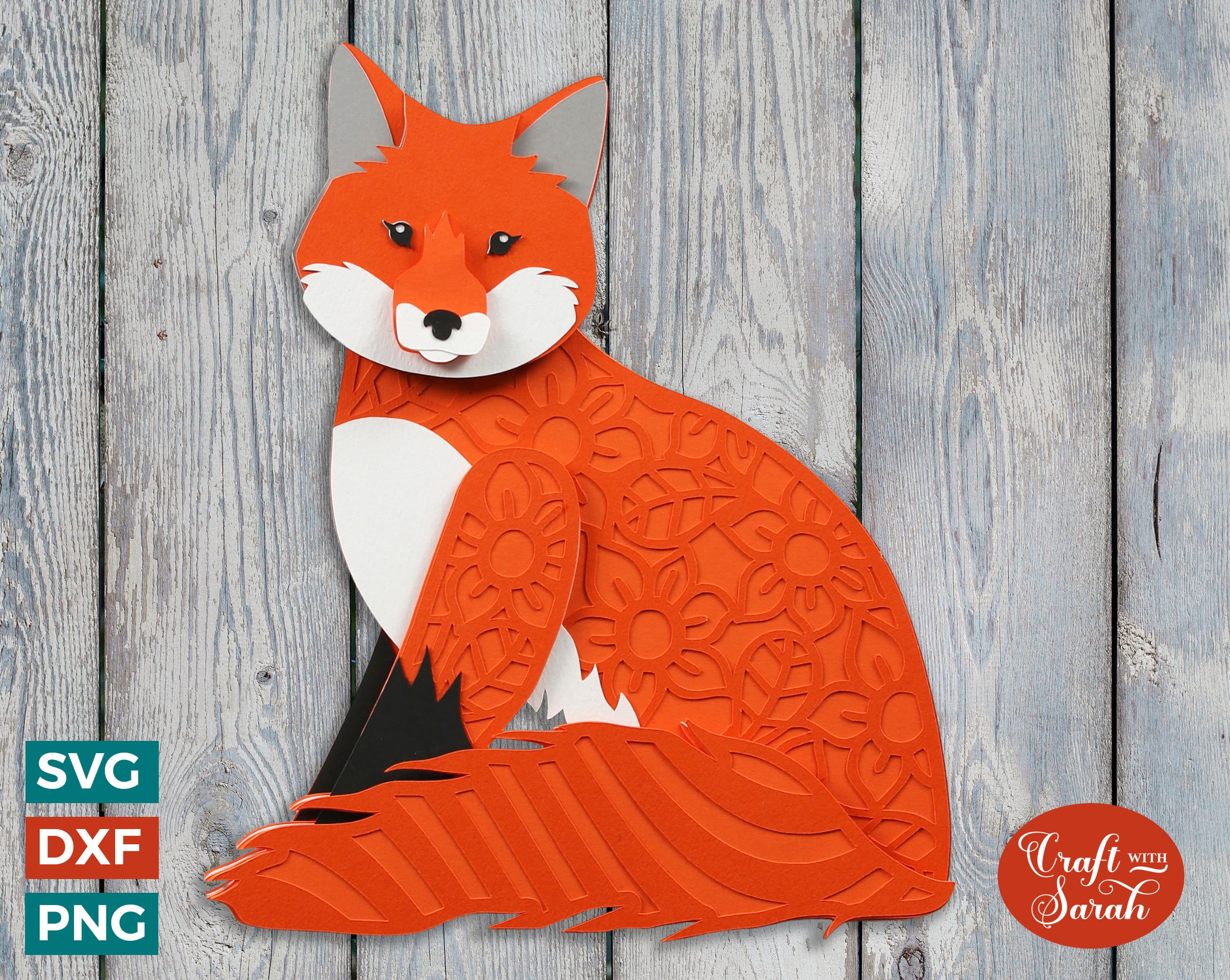 Fox SVG | Layered Woodland Fox Cutting File - Etsy UK