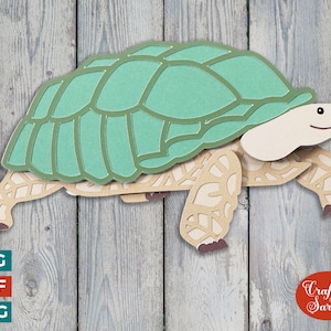 Tortoise SVG | Layered Tortoise Cutting File