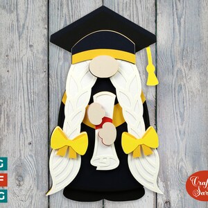 Graduierung Gnom SVG | Layered Weibliche Graduation Gnome Schneidedatei