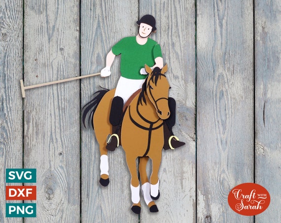 Polo Player SVG Layered Horse Male Player Cut File