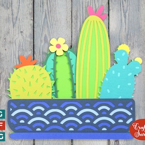 Archivo SVG de cactus / Archivo de corte de plantas de cactus en capas