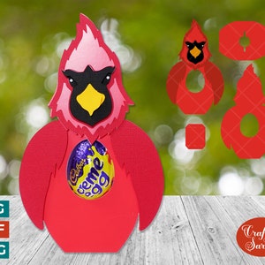 Cardinal Egg Holder SVG | Easter Cardinal Chocolate Egg Holder