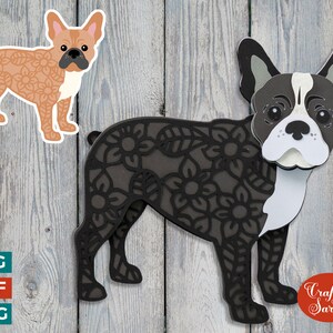 Bulldogue Francês SVG | Arquivo de Corte Frenchie em Camadas