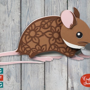 Mouse SVG | Layered Pet Mouse Cutting File