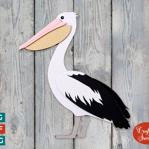 Pelikan SVG | 3D Layered Vogel Schneidedatei