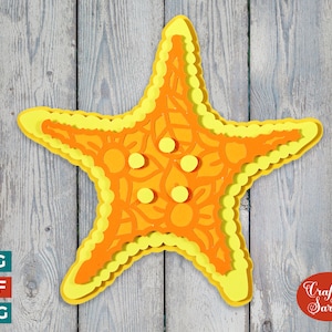 Starfish SVG | Layered Starfish Cutting File