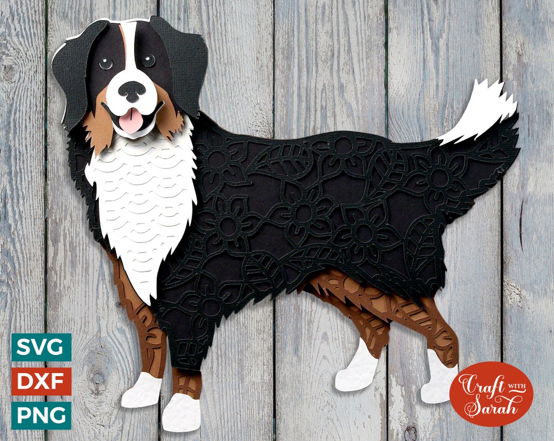 Bernese Mountain Dog SVG | Layered Bernese Mountain Dog Cutting File - Etsy