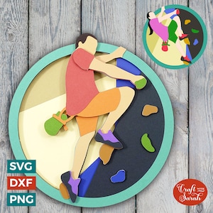 Indoor Klettern SVG | Schneidedateien für Bouldern, männlich & weiblich