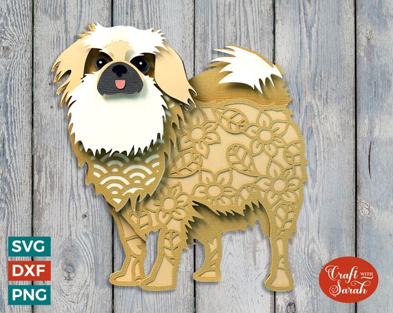 Tibetan Spaniel SVG Layered Tibetan Spaniel Cutting File