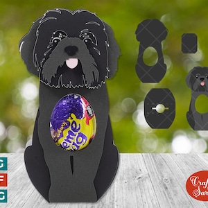 Shih Tzu Egg Holder SVG | Easter Shih Tzu Chocolate Egg Holder