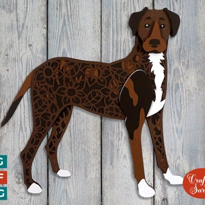 Berg Cur SVG | Layered Sennenhund Schneidedatei
