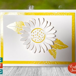 de couleur tournesol pop-out | Carte de voeux « Couper et plier » 13