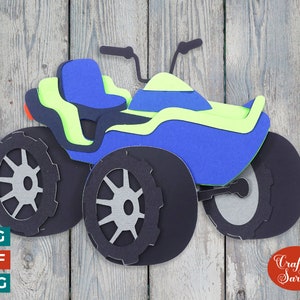 Quad Bike SVG / File di taglio Quad Bike 3D a strati