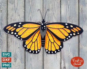 Monarch Butterfly SVG | Layered Butterfly Insect Cutting File