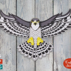 Falcon em voo SVG | 3D Falcon SVG