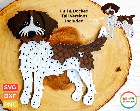 Download Pointer Dog Svg Layered Wire Haired Pointer Cutting File Etsy