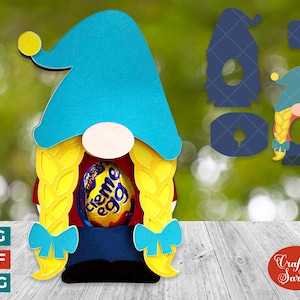 Gnome Egg Holder SVG | Easter Gnome Chocolate Egg Holder