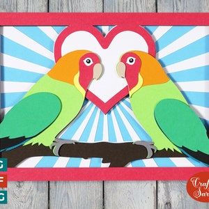 de voeux pour oiseaux d'amour | Carte Oiseaux d'amour en couches