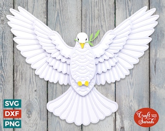 Flying Dove SVG | 3D Easter SVG