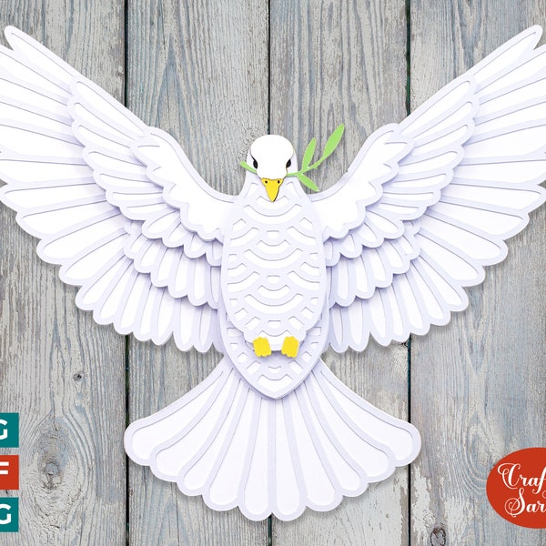 Flying Dove SVG | 3D Easter SVG