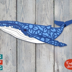 Ballena jorobada SVG / Archivo de corte de ballena jorobada en capas