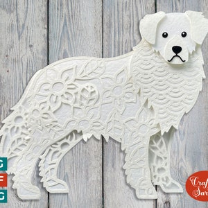 Große Pyrenäen SVG | Layered Pyrenäen Sennenhund Plotterdatei