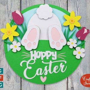 Pâques houblonnée SVG | Lapin de Pâques 3D SVG
