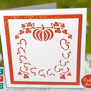 Fall Pumpkins Cut and Tuck Card SVG | Cut & Tuck Greetings Card 14