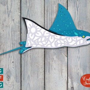 Stingray SVG | Layered Stingray Cutting File