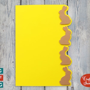 de voeux de lapin de Pâques | Carte de Pâques avec bord latéral SVG