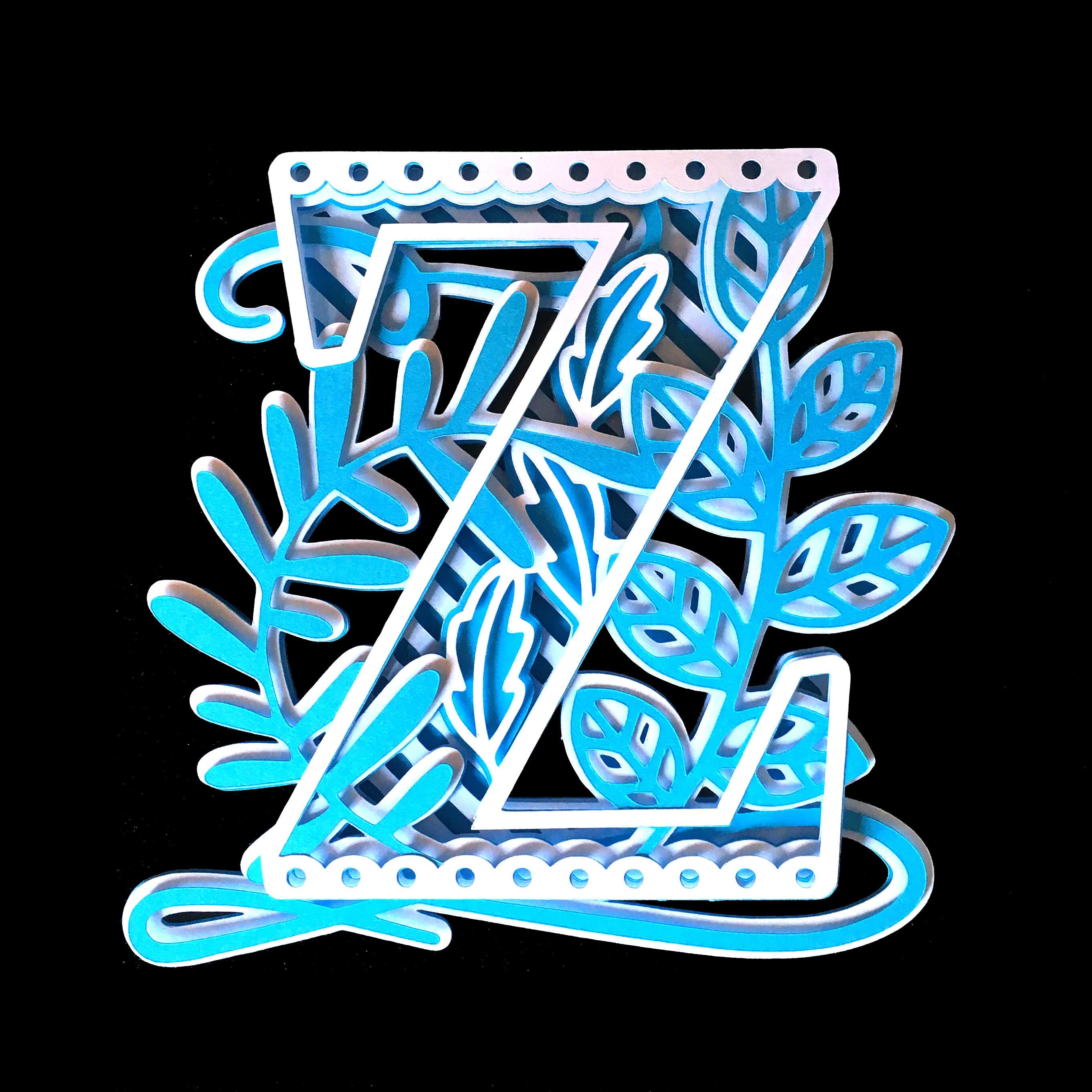 Download Letter Z 3d Alphabet Svg For Cricut 3d Svg Letters Z Monogram Etsy