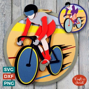 Radfahren SVG | Velodrome Schnittdateien für männlich & weiblich