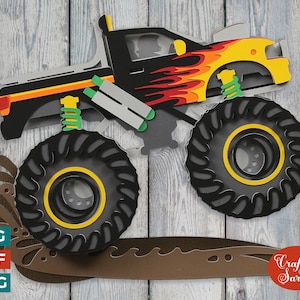 File SVG Monster Truck / File di taglio Monster Truck a strati