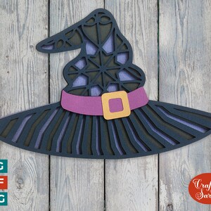 Witch Hat Layered SVG | Witch&#39;s Hat Halloween Cutting File