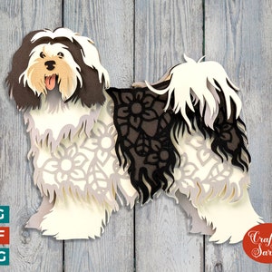 Tibetan Terrier SVG | Layered Tibetan Terrier Cutting File
