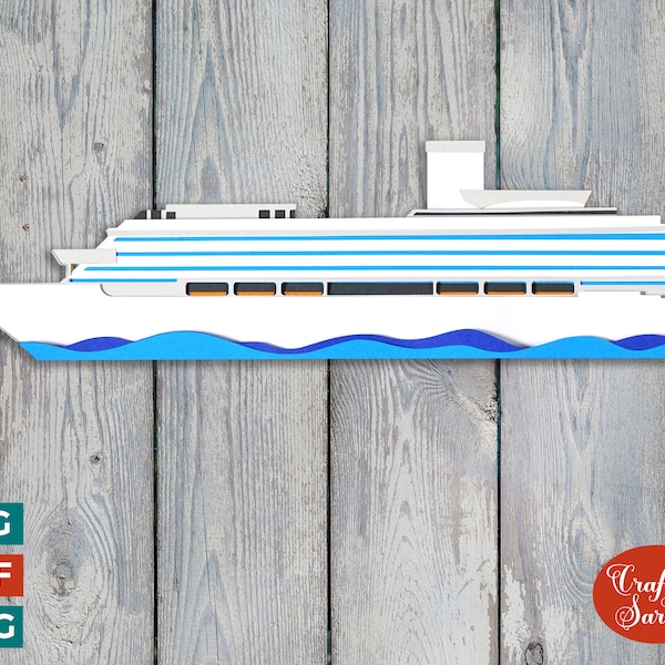 Cruise Ship SVG | Cruise Ship Layered SVG