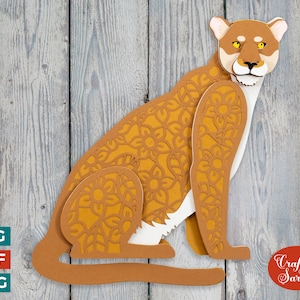 Mountain Lion SVG or Cougar SVG