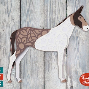 mulet SVG | Lime à découper en couches pour animaux de la ferme